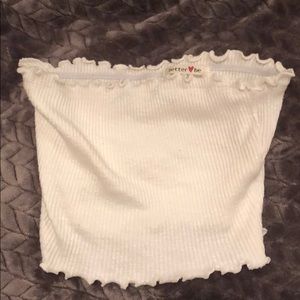 White ribbed bandeau